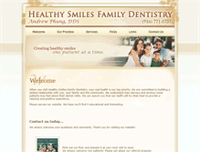 Tablet Screenshot of healthysmilesrocklin.com